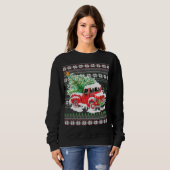 Sweatshirt Agritourisme Agritourisme Rouge Noël Camion T (Devant entier)