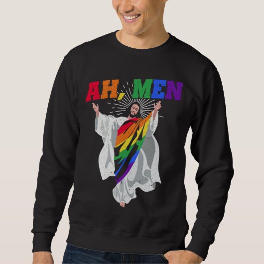 Sweatshirt Ah Men Pride Month Human Rights Proud Ally Queer L (Devant)