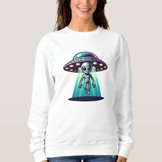 Sweatshirt Ai Art avec OVNI Épouser un Alien (Devant)