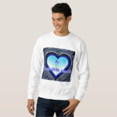 Sweatshirt AI: Tech with Heart Men's White (Devant entier)