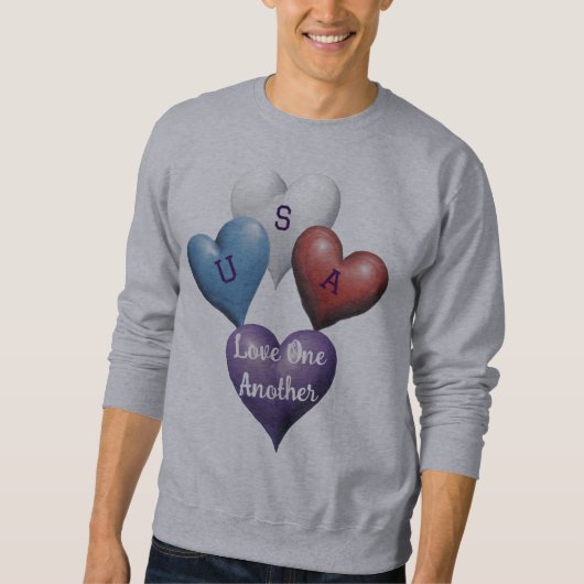 Sweatshirt AI USA Love One Another Shirt (Devant)