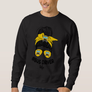 Sweatshirt Aide de bus Vie Chignon Méché Cheveux Mignon Condu