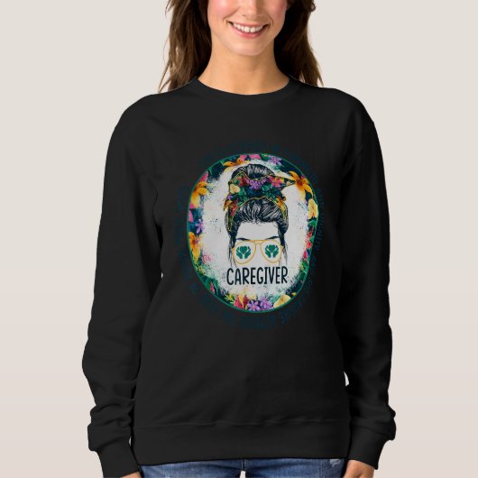 Sweatshirt Aide Soignant Cheveux Chignon Décoiffé Aide Aux So (Devant)