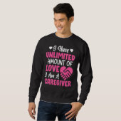 Sweatshirt Aide-Soins Quantité D'Amour Soins-Soins Graphe (Devant entier)