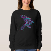 Sweatshirt Aigle à chaudes polygones volant esthétique Anagly (Devant)