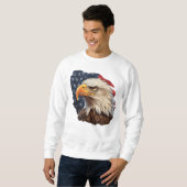 Sweatshirt Aigle à drapeau américain (Devant entier)