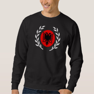 Sweatshirt Aigle à tête double Albanie Drapeau de la partie a