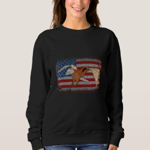 Sweatshirt aigle américain pliage de papier origami hommes