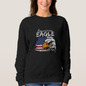 Sweatshirt Aigle avec drapeau américain (Devant)