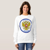 Sweatshirt Aigle double russe forme de cercle (Devant entier)