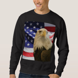 Sweatshirt Aigle et drapeau américains