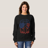 Sweatshirt Aigle patriotique 4 juillet Drapeau américain (Devant entier)