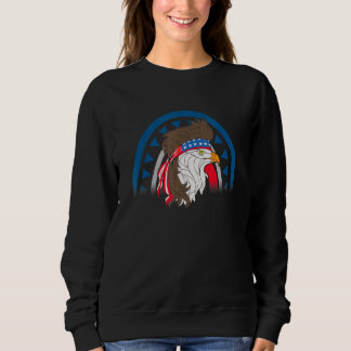 Sweatshirt Aigle patriotique 4 juillet Drapeau américain amér