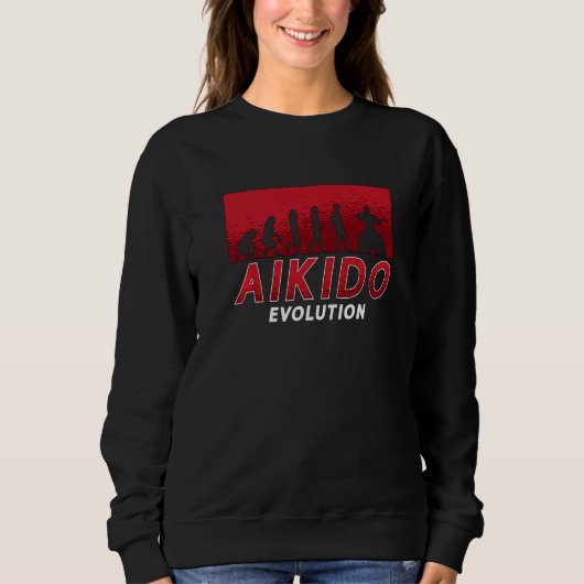 Sweatshirt Aikido Evolution Martial Samurai Sports Fighter Ai (Devant)