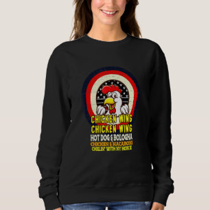 Sweatshirt Aile De Poulet Cuite Aile De Poulet Chaud Chien Et