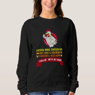 Sweatshirt Aile De Poulet Cuite Aile De Poulet Chaud Chien Et