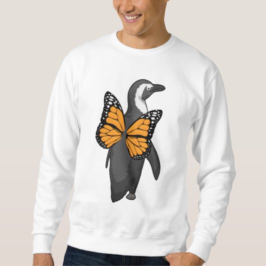 Sweatshirt Ailes de papillon pingouin (Devant)