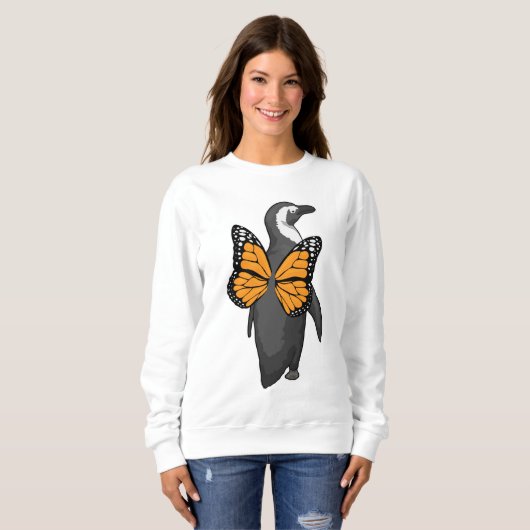 Sweatshirt Ailes de papillon pingouin (Devant entier)