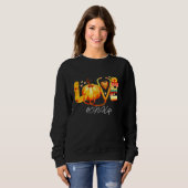 Sweatshirt Aime la vie d'aide-soignant Citrouille Automne Act (Devant entier)