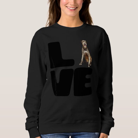 Sweatshirt Aime mon chien Irish Wolfhound (Devant)