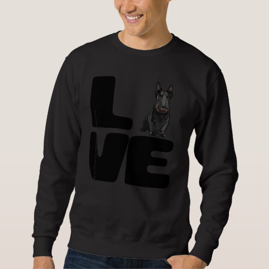 Sweatshirt Aime mon chien terrier écossais (Devant)