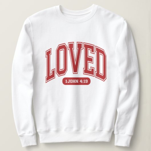 Sweatshirt AIMÉ PAR CHRIST Valentine Écriture blanc femmes (Design devant)