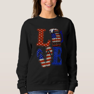 Sweatshirt Aimer Amérique Patriotique Boire Bière Heureux 4èm