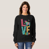 Sweatshirt Aimer Cocker Spaniel Tie Dye Rainbow Cocker Spanie (Devant entier)