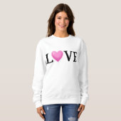 Sweatshirt AIMER Coeur arc-en-ciel femmes (Devant entier)