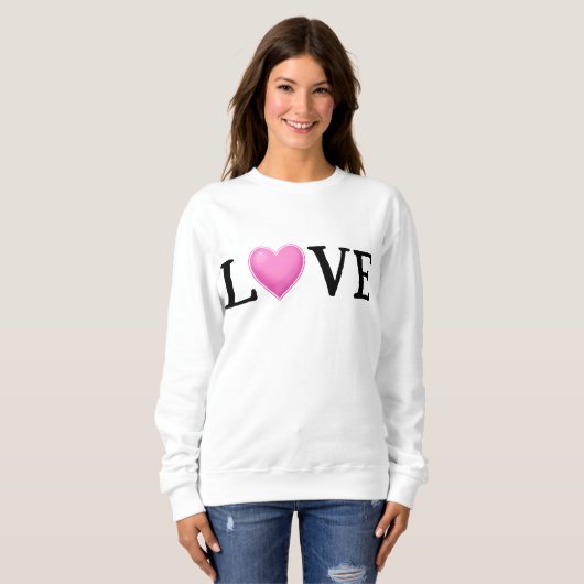 Sweatshirt AIMER Coeur arc-en-ciel femmes (Devant entier)