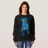 Sweatshirt Aimer Comme Une Aquarelle Bleue Pitbull (Devant entier)