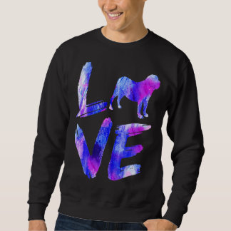 Sweatshirt Aimer Fila Brasileiro Aquarelle Bleu Chien Maman P