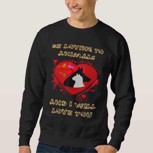 Sweatshirt Aimer Les Animaux (Devant)