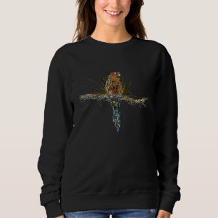 Sweatshirt Aimer Parrot Aquarelle Oiseaux Ligne Minimaliste A