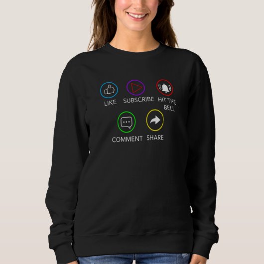 Sweatshirt Aimer Partager S'abonner Commenter Partager Conten (Devant)