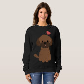 Sweatshirt Aimer Red Sable Shih Poo Shihpoo Shih Tzu Poodle M (Devant entier)