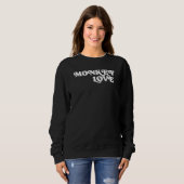 Sweatshirt Aimer singe Simple Ironique Sarcastique plaisanter (Devant entier)