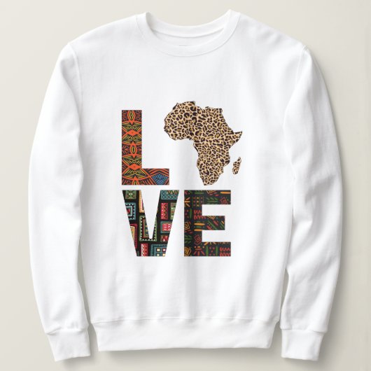 Sweatshirt Aimez l'Afrique  (Design devant)