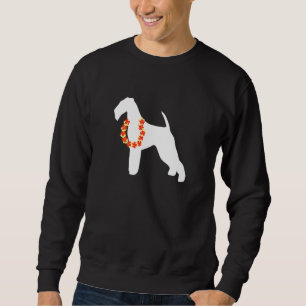 Sweatshirt Airedale Terrier Aloha Hawaiian Lei Chien