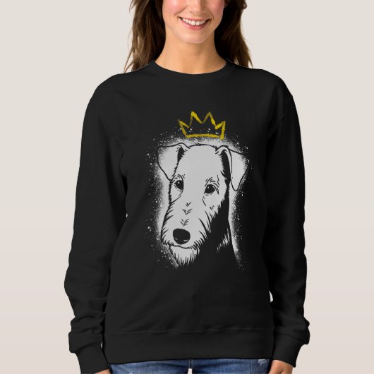 Sweatshirt Airedale Terrier avec Couronne (Devant)