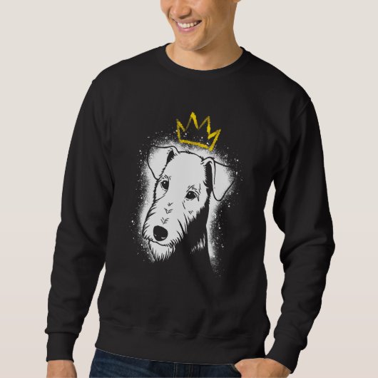 Sweatshirt Airedale Terrier avec Couronne (Devant)