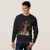 Sweatshirt Airedale Terrier Chien Noël Reindee Noël (Devant entier)