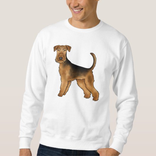 Sweatshirt Airedale Terrier Cute Waterside Terrier Dog Design (Devant)