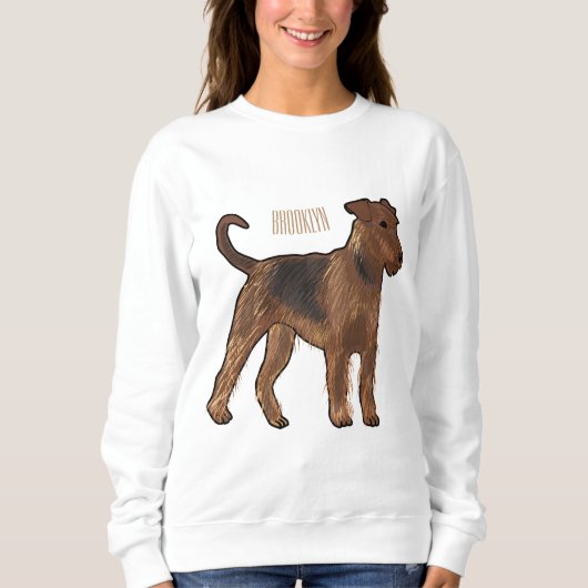 Sweatshirt Airedale terrier dog cartoon (Devant)