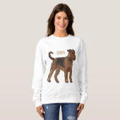 Sweatshirt Airedale terrier dog cartoon (Devant entier)