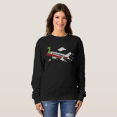 Sweatshirt Airplane Pilot  Dinosaur On An Airplane (Devant entier)