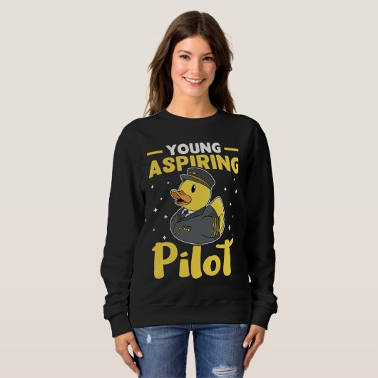 Sweatshirt Airplane Young Aspiring Pilot (Devant entier)