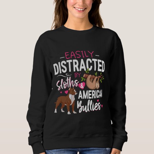 Sweatshirt Aisément distrait Sloths American (Devant)