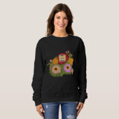 Sweatshirt Ajouter votre photo Floral Pattern avec Initial (Devant entier)