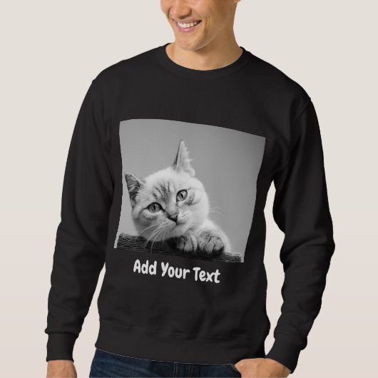 Sweatshirt Ajouter Votre Propre Photo Avec Votre Texte (Devant)